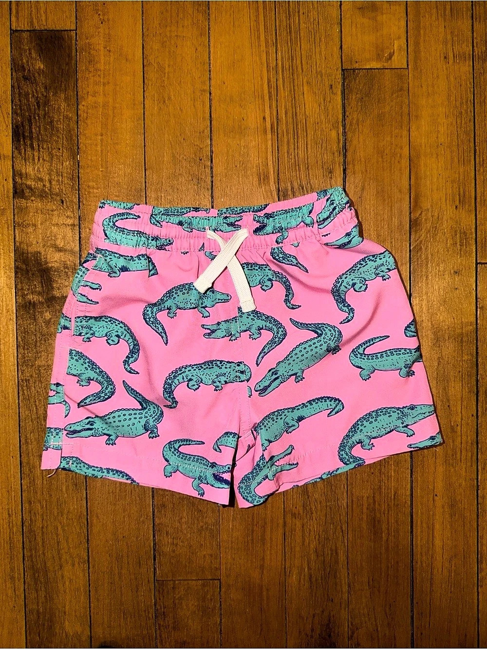 Chubbies The Glades Kids Swim Trunks Boys 3T Pink & Green